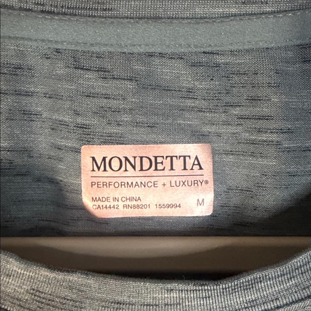 Mondetta Men's Teal Heather Short Sleeve Crew Shirt - Picture 3 of 7